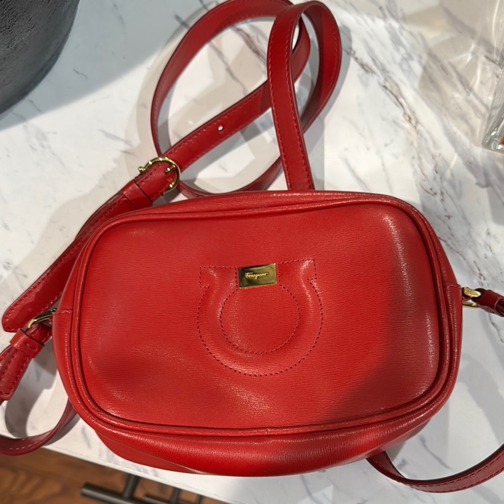 Red Leather Crossbody Bag